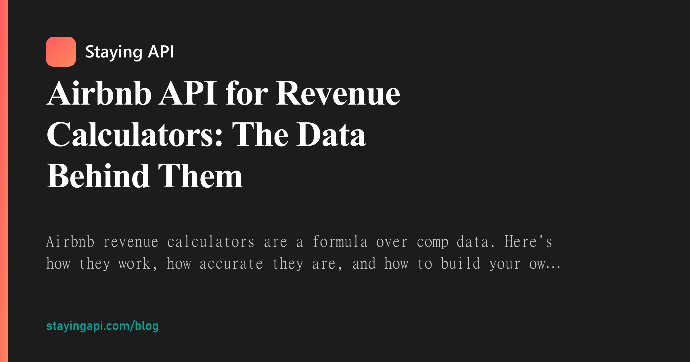 Airbnb API for Revenue Calculators: The Data Behind Them
